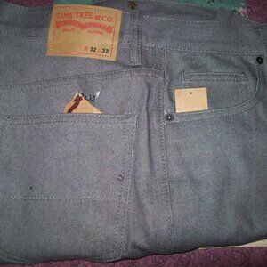 LIME TREE JEANS 32 W 32L Gray Color Tags Detached Unworn Never Worn Never Washed